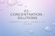 03 - Concentration - DILUTIONS