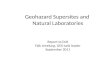 Geohazard  Supersites and  Natural Laboratories