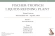 Fischer-Tropsch Liquids refining Plant