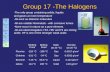 Group 17 -The Halogens
