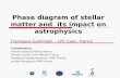 Phase diagram of stellar matter and  its impact on astrophysics