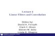 Lecture 4 Linear Filters and Convolution