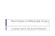 The Promise of Differential Privacy