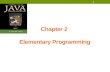 Chapter  2 Elementary Programming