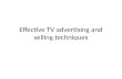 Effective TV advertising and selling techniques