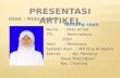 Tentang saya Nama: Nida Aniati TTL: Tasikmalaya,    1997 Hobi: Membaca