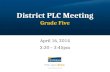 District PLC Meeting Grade Five