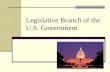 Legislative Branch of the U.S. Government