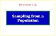 Sampling from a Population