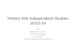 Meteo 496 Independent Studies 2013-14