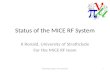 Status of the MICE RF System