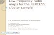 Low- frequency radio maps for the  REXCESS  cluster  sample