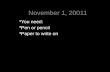 November 1, 20011