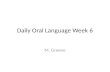 Daily Oral Language Week 6