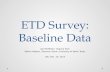 ETD Survey: Baseline Data
