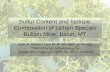 Sulfur Content and Isotopic Composition of Lichen Species Bullion Mine; Basin, MT