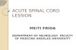 ACUTE SPINAL CORD LESSION