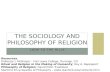 The Sociology and Philosophy of Religion