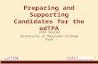 Preparing and Supporting Candidates for the edTPA