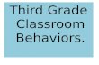 Third Grade Classroom Behaviors.