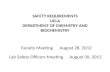 SAFETY REQUIREMENTS UCLA DEPARTMENT OF CHEMISTRY AND BIOCHEMISTRY