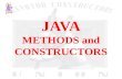 JAVA METHODS and CONSTRUCTORS