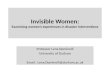Invisible Women: Examining women’s experiences in disaster interventions