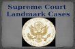 Supreme Court  Landmark Cases