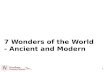 7 Wonders of the World - Ancient and Modern