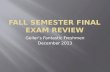 Fall Semester final exam review