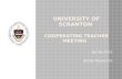University of Scranton  Cooperating Teacher Meeting