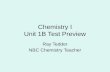 Chemistry I Unit 1B Test Preview