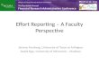 Effort Reporting – A Faculty Perspective