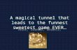 A magical tunnel that leads to the funnest sweetest game EVER…
