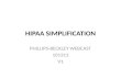 HIPAA SIMPLIFICATION