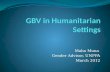 GBV in Humanitarian Settings