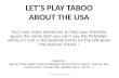 LET’S PLAY TABOO ABOUT THE USA