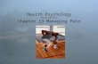 Health Psychology Third Edition Chapter 13 Managing Pain