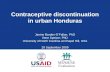 Contraceptive discontinuation in urban Honduras