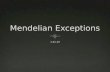 Mendelian  Exceptions