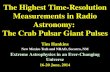 The Highest Time-Resolution Measurements in Radio Astronomy:  The Crab Pulsar Giant Pulses