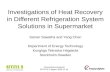 Investigations of Heat Recovery in Different Refrigeration System Solutions in Supermarket