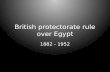 British protectorate rule over Egypt