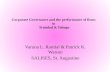 Corporate Governance and the performance of firms  in  Trinidad & Tobago