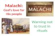 Malachi:  God’s love for His people