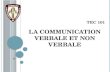 La communication verbale et non verbale