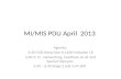 MI/MIS  PDU April   2013