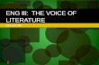 ENG III:  The Voice of Literature