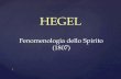 Fenomenologia dello  Spirito (1807)