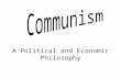 A Political and Economic Philosophy